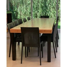 Kit 4 Cadeiras Rattan em Pp para Restaurantes Sala de Jantar Cozinha Área Externa Ecomhome - 6
