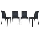 Ver imagem 2 de Kit 4 Cadeiras Rattan em Pp para Restaurantes Sala de Jantar Cozinha Área Externa Ecomhome