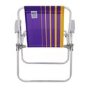 Ver imagem 7 de Cadeira de Praia Tramontina Samoa Alta em Alumínio com Assento Roxo e Amarelo