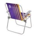 Ver imagem 5 de Cadeira de Praia Tramontina Samoa Alta em Alumínio com Assento Roxo e Amarelo