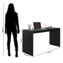 Ver imagem 3 de Mesa para Computador e Gaveteiro Gávea com Chave 4 Gavetas Preto Fosco - Móveis Leão