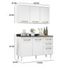 Kit Cozinha Marília com Tampo 5 Portas 3 Gavetas Branco Tana Decor Nicioli - 5