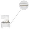 Kit Cozinha Marília com Tampo 5 Portas 3 Gavetas Branco Tana Decor Nicioli - 3
