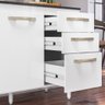 Kit Cozinha Marília com Tampo 5 Portas 3 Gavetas Branco Tana Decor Nicioli - 4