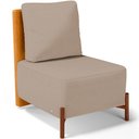 Ver imagem 3 de Kit 2 Poltronas Decorativa Sala Estar Living Hungria L02 Couríssimo Whisky Linho Bege Escuro - Lyam
