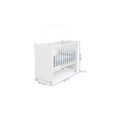 Ver imagem 3 de Berço Nuvem de Algodão Simples Grade Fixa Branco com Rodízio + Colchão para Quarto Infantil