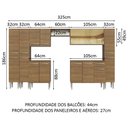 Ver imagem 4 de Armário de Cozinha Completa 325cm Rustic Emilly Madesa 04