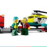 Brinquedo Lego City Blocos de Montar Transporte de Helicóptero de Salvamento 5+ anos 215 Peças - 6