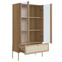 Ver imagem 5 de Cristaleira 2 Portas de Vidro Pé Metal Arlo A10 Hanover/dourado - Mpozenato