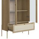 Ver imagem 7 de Cristaleira 2 Portas de Vidro Pé Metal Arlo A10 Hanover/dourado - Mpozenato