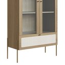 Ver mais imagens de Cristaleira 2 Portas de Vidro Pé Metal Arlo A10 Hanover/dourado - Mpozenato