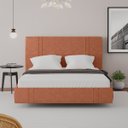 Ver imagem 5 de Cama Moderna Aspen Queen Box com Cabeceira Estofada Base Flutuante Pu Telha G99 - Gran Belo
