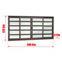 Ver imagem 4 de Janela Alumínio Elite c/Travessas 4F.Móv.120 x 200 V.Liso Marrom Corten Brimak