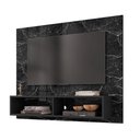 Ver imagem 3 de Painel para Tv Ottawa com 2 Nichos Nero Efeito Marmorizado