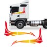 Faixa Scania 2008 Adesivo Azul Lateral Caminhão Decorativo Vermelho Teu Adesivo - 1