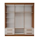 Ver imagem 5 de Guarda-Roupa Infantil Lisboa 6 Portas 4 Gavetas Cinamomo/Branco - Panorama Móveis