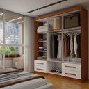 Ver imagem 2 de Guarda-Roupa Infantil Lisboa 6 Portas 4 Gavetas Cinamomo/Branco - Panorama Móveis