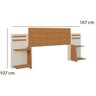 Cabeceira Grécia para Cama Solteiro em MDF 107 cm de Largura com 2 Mesas de Cabeceira - 3