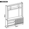Estante Home Para TV até 65 Polegadas Bambam Marrom Caemmun - 7
