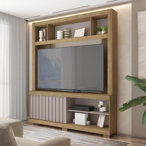 Estante Home para Tv até 60 Polegadas Cinne Marrom Caemmun