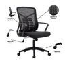 Cadeira de Escritório Giratória Mesh Ergonômica Preto - 3