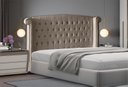 Ver imagem 2 de Cabeceira de Cama Box Luxo Queen 160 Cm Suede Capuccino Eli Móveis