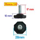 Ver imagem 2 de Kit com 24 Pé Nivelador 1/4x3/4 C/base de 30mm