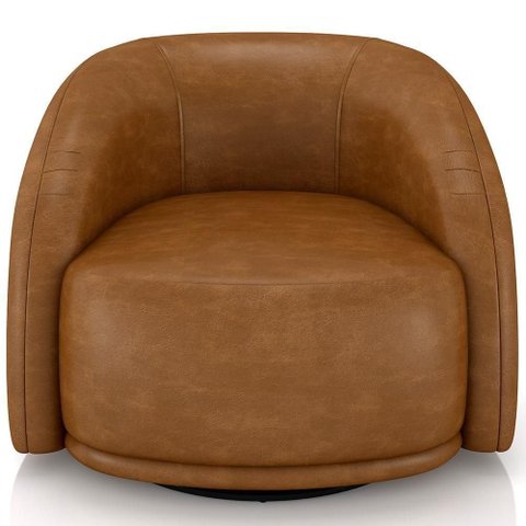 Kit 02 Poltronas Decorativa Giratória Angelina M03 Couríssimo Whisky