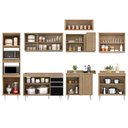 Ver imagem 5 de Armário de Cozinha Modulada de Canto 8 Peças Cp01 Balcão Castanho/preto - Lumil