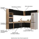 Ver imagem 3 de Armário de Cozinha Modulada de Canto 8 Peças Cp01 Balcão Castanho/preto - Lumil