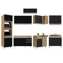 Ver imagem 6 de Armário de Cozinha Modulada de Canto 8 Peças Cp01 Balcão Castanho/preto - Lumil
