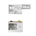 Ver imagem 3 de Cozinha Compacta Americana Texas 6 Portas 2 Gavetas com Rodapé Branco - Pnr Móveis