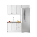 Ver imagem 2 de Cozinha Compacta Americana Texas 6 Portas 2 Gavetas com Rodapé Branco - Pnr Móveis