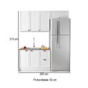 Ver imagem 4 de Cozinha Compacta Americana Texas 6 Portas 2 Gavetas com Rodapé Branco - Pnr Móveis