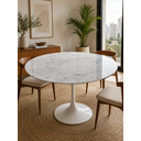Ver imagem 3 de Mesa de Jantar Saarinen Redonda 80cm - Mármore Espirito Santo