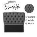 Ver imagem 4 de Cabeceira Queen Modelo Esmeralda 160cm Estofada com Capitonê:cinza