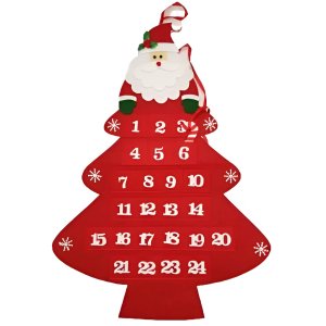 Calendário Advento Natal Papai Noel Contagem Regressiva 60cm