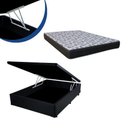 Ver imagem 1 de Cama Box Baú Casal Resistence Suede Preto + Colchão Casal Resistence Espuma D23 com Eps 17x138x188