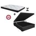 Ver imagem 2 de Cama Box Baú Casal Resistence Suede Preto + Colchão Casal Resistence Espuma D23 com Eps 17x138x188