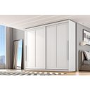 Ver imagem 3 de Guarda Roupa Casal Atraente 2 Portas 6 Gavetas Branco Absoluto Semi Fosco - Zanzini