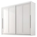 Ver imagem 1 de Guarda Roupa Casal Atraente 2 Portas 6 Gavetas Branco Absoluto Semi Fosco - Zanzini
