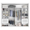 Ver imagem 2 de Guarda Roupa Casal Atraente 2 Portas 6 Gavetas Branco Absoluto Semi Fosco - Zanzini
