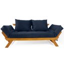Ver imagem 1 de Sofá Japão Futon Acquablock Azul Royal Madeira Cor Mel