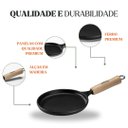 Ver imagem 2 de Frigideira Tapioca Ferro 18cm0,3 Cabo Madeira Panela Mineira