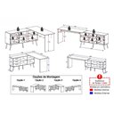 Ver imagem 4 de Mesa de Costura em L com 3 Gavetas e 4 Nichos para Artesanato e Ateliê Multimóveis MP6106