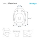 Ver imagem 5 de Assento Sanitário Poliéster para Louça Mássima (incepa) Aço (reb. Oculto) Cinza Platina
