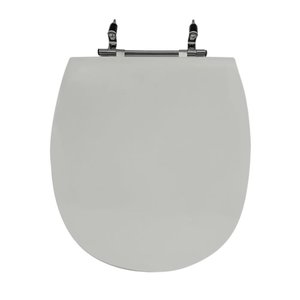 Assento Sanitário Poliéster para Louça Mássima (incepa) Aço (reb. Oculto) Cinza Platina