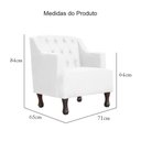 Ver imagem 7 de Kit 2 Poltronas Estofada para Hall de Entrada Genesis Suede Branco - Lm Decor
