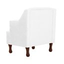 Ver imagem 3 de Kit 2 Poltronas Estofada para Hall de Entrada Genesis Suede Branco - Lm Decor