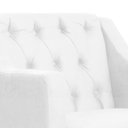Ver imagem 4 de Kit 2 Poltronas Estofada para Hall de Entrada Genesis Suede Branco - Lm Decor